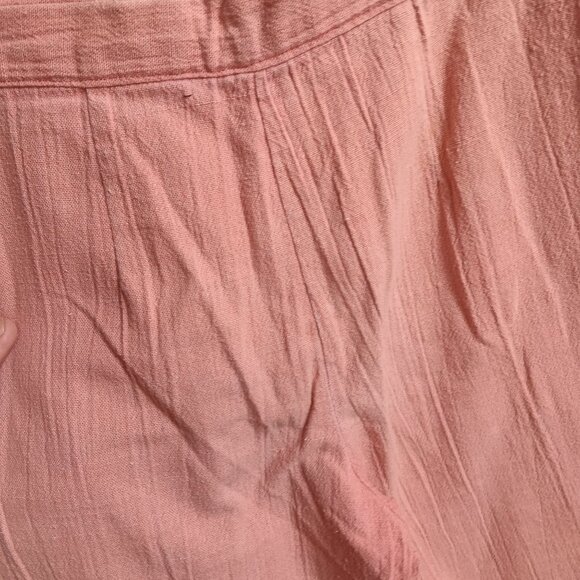 24x25 Girls Vintage Jeans 1970's Wide-Leg Peach Textured Cotton Pants 1OF1 - Picture 4 of 6